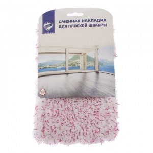 Насадка для плоской швабры, 40×10 см, микрофибра, цвет МИКС Насадка для плоской швабры, 40×10 см, микрофибра, цвет МИКС