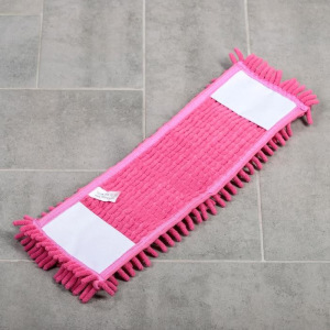 Насадка для плоской швабры «Синель», 43×13 см, микрофибра букли, цвет розовый Насадка для плоской швабры «Синель», 43×13 см, микрофибра букли, цвет розовый