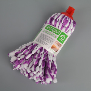 Насадка для швабры верёвочная Доляна, микрофибра, 100 гр, цвет МИКС Насадка для швабры верёвочная Доляна, микрофибра, 100 гр, цвет МИКС