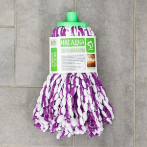 Насадка для швабры верёвочная Доляна, микрофибра, 100 гр, цвет МИКС Насадка для швабры верёвочная Доляна, микрофибра, 100 гр, цвет МИКС