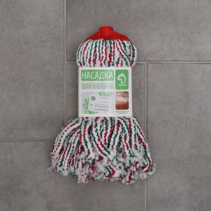 Насадка для швабры верёвочная Доляна, микрофибра, 200 гр, цвет МИКС Насадка для швабры верёвочная Доляна, микрофибра, 200 гр, цвет МИКС