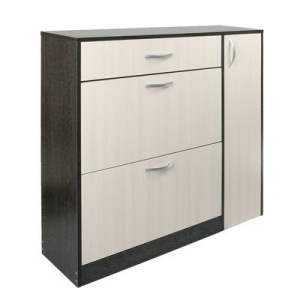 Обувница с дверью 1060х280х960 Венге темный/Венге светлый Обувница с дверью 1060х280х960 Венге темный/Венге светлый