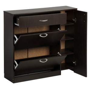 Обувница с дверью 1060х280х960 Венге темный Обувница с дверью 1060х280х960 Венге темный