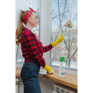 Окномойка для сильных загрязнений с алюминиевым черенком и сгоном, 15×10×63 (94) см, пластиковая щетина Окномойка для сильных загрязнений с алюминиевым черенком и сгоном, 15×10×63 (94) см, пластиковая щетина