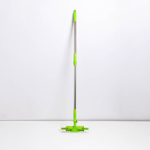 Окномойка с телескопической стальной ручкой и сгоном Доляна, 25×64(93) см, микрофибра