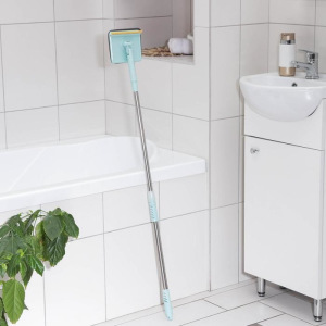 Окномойка со стальным телескопическим черенком, насадка микрофибра, водосгон силикон, 16×3,5×105 см Окномойка со стальным телескопическим черенком, насадка микрофибра, водосгон силикон, 16×3,5×105 см