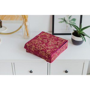 Органайзер для белья с крышкой «Бордо», 16 ячеек, 30×30×10 см, цвет бордовый Органайзер для белья с крышкой «Бордо», 16 ячеек, 30×30×10 см, цвет бордовый