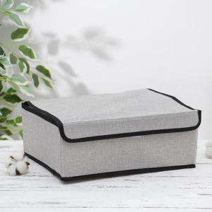 Органайзер для белья с крышкой «Лия», 13 ячеек , 32,5×24×12 см, цвет серый Органайзер для белья с крышкой «Лия», 13 ячеек , 32,5×24×12 см, цвет серый