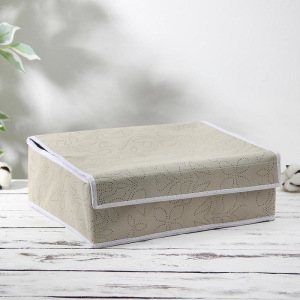 Органайзер для белья с крышкой «Ривьера», 16 ячеек, 35×27×11 см, цвет бежевый Органайзер для белья с крышкой «Ривьера», 16 ячеек, 35×27×11 см, цвет бежевый