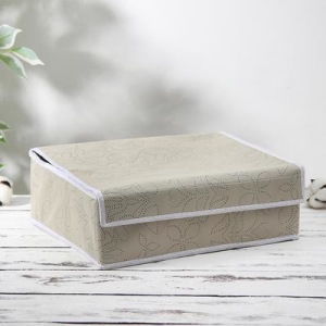 Органайзер для белья с крышкой «Ривьера», 16 ячеек, 35×27×11 см, цвет бежевый Органайзер для белья с крышкой «Ривьера», 16 ячеек, 35×27×11 см, цвет бежевый