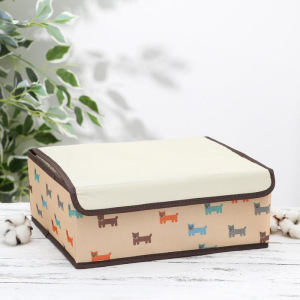 Органайзер для белья с крышкой «Собачки», 13 ячеек , 32,5×24×12 см Органайзер для белья с крышкой «Собачки», 13 ячеек , 32,5×24×12 см