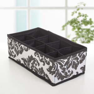 Органайзер для белья «Вензель», 8 ячеек, 28×14×10 см, цвет чёрно-белый Органайзер для белья «Вензель», 8 ячеек, 28×14×10 см, цвет чёрно-белый