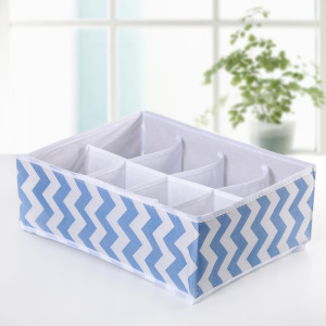 Органайзер для белья «Зигзаг», 32×24×12 см, 8 ячеек, цвет синий Органайзер для белья «Зигзаг», 32×24×12 см, 8 ячеек, цвет синий