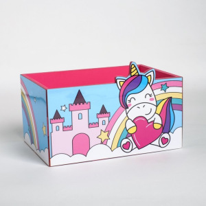 Органайзер для канцтоваров "Единорог с сердечком" розовый замок, 100 х 150 х 80 мм Органайзер для канцтоваров "Единорог с сердечком" розовый замок, 100 х 150 х 80 мм