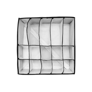 Органайзер для нижнего белья и бюстгальтеров Eco White, 10 ячеек и 5 секций, 30х30х11 см Органайзер для нижнего белья и бюстгальтеров Eco White, 10 ячеек и 5 секций, 30х30х11 см