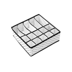 Органайзер для нижнего белья и бюстгальтеров Eco White, 10 ячеек и 5 секций, 30х30х11 см Органайзер для нижнего белья и бюстгальтеров Eco White, 10 ячеек и 5 секций, 30х30х11 см