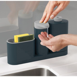 Органайзер для раковины Sink Base Plus с дозатором для мыла и бутылочкой, цвет серый Органайзер для раковины Sink Base Plus с дозатором для мыла и бутылочкой, цвет серый