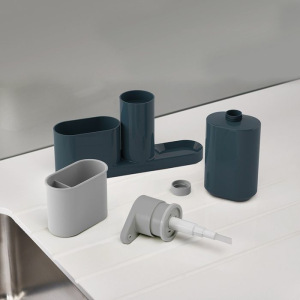 Органайзер для раковины Sink Base Plus с дозатором для мыла и бутылочкой, цвет серый Органайзер для раковины Sink Base Plus с дозатором для мыла и бутылочкой, цвет серый