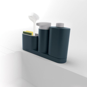 Органайзер для раковины Sink Base Plus с дозатором для мыла и бутылочкой, цвет серый Органайзер для раковины Sink Base Plus с дозатором для мыла и бутылочкой, цвет серый