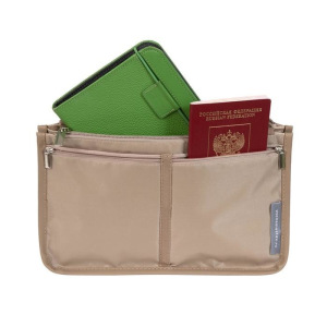 Органайзер для сумки SOFIA, 28х16х8,5 см, 8 карманов, цвет бежевый Органайзер для сумки SOFIA, 28х16х8,5 см, 8 карманов, цвет бежевый