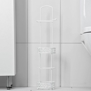 Органайзер для туалетной бумаги «Ажур», 86×13,5×13,5 см, цвет белый Органайзер для туалетной бумаги «Ажур», 86×13,5×13,5 см, цвет белый