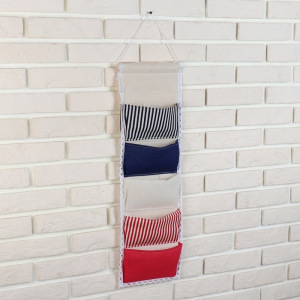 Органайзер с карманами подвесной «Цветной», 5 отделений, 19×68 см Органайзер с карманами подвесной «Цветной», 5 отделений, 19×68 см