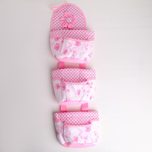 Органайзер с карманами подвесной «Цветочный», 3 отделения, 68×16,5 см, цвет МИКС Органайзер с карманами подвесной «Цветочный», 3 отделения, 68×16,5 см, цвет МИКС