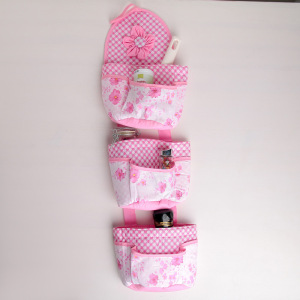 Органайзер с карманами подвесной «Цветочный», 3 отделения, 68×16,5 см, цвет МИКС Органайзер с карманами подвесной «Цветочный», 3 отделения, 68×16,5 см, цвет МИКС