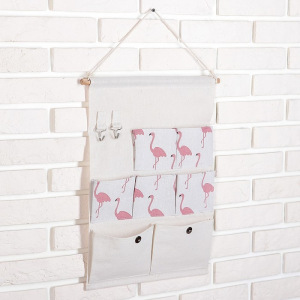 Органайзер с карманами подвесной «Фламинго», 7 отделения, 38×46,5 см, цвет серый Органайзер с карманами подвесной «Фламинго», 7 отделения, 38×46,5 см, цвет серый