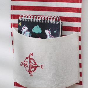 Органайзер с карманами подвесной «Морской бой», 3 кармана, 48×20 см, цвет корчневый Органайзер с карманами подвесной «Морской бой», 3 кармана, 48×20 см, цвет корчневый