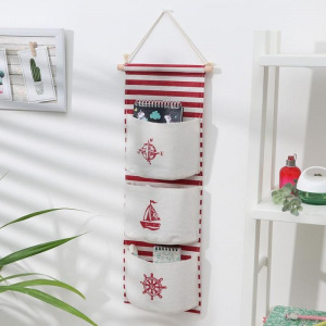 Органайзер с карманами подвесной «Морской бой», 3 кармана, 48×20 см, цвет корчневый Органайзер с карманами подвесной «Морской бой», 3 кармана, 48×20 см, цвет корчневый