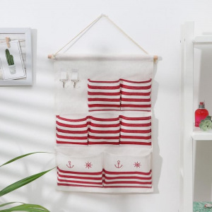 Органайзер с карманами подвесной «Морской бой», 7 карманов, 48×35 см, цвет коричневый Органайзер с карманами подвесной «Морской бой», 7 карманов, 48×35 см, цвет коричневый