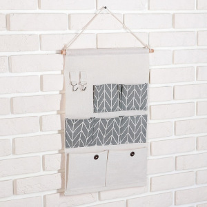 Органайзер с карманами подвесной «Зигзаг», 7 отделений, 46,5×38 см, цвет серый Органайзер с карманами подвесной «Зигзаг», 7 отделений, 46,5×38 см, цвет серый