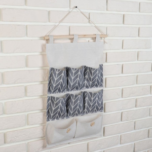 Органайзер с карманами подвесной «Зигзаг», 8 отделений, 32×53 см, цвет серый Органайзер с карманами подвесной «Зигзаг», 8 отделений, 32×53 см, цвет серый