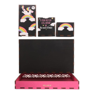 Органайзер складной дерево "Единорог" 23,5 х 15 х 14,2 см 3945532 Органайзер складной дерево "Единорог" 23,5 х 15 х 14,2 см 3945532