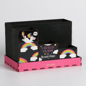 Органайзер складной дерево "Единорог" 23,5 х 15 х 14,2 см 3945532 Органайзер складной дерево "Единорог" 23,5 х 15 х 14,2 см 3945532