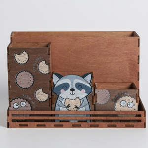 Органайзер складной дерево "Енот" 23,5 х 15 х 14,2 см 3945532 Органайзер складной дерево "Енот" 23,5 х 15 х 14,2 см 3945532