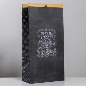 Пакет крафтовый «Дом там, где сердце», 32 × 64 × 16 см Пакет крафтовый «Дом там, где сердце», 32 × 64 × 16 см