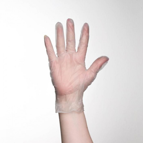 Перчатки хозяйственные виниловые, размер L, 100 шт/уп, цена за 1 шт