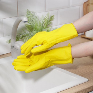 Перчатки латексные с внутренним х/б напылением A.D.M, размер XL, 40 гр, цвет жёлтый Перчатки латексные с внутренним х/б напылением A.D.M, размер XL, 40 гр, цвет жёлтый