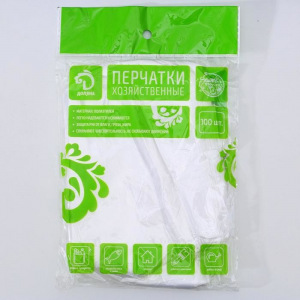 Перчатки одноразовые полиэтиленовые Доляна, 100 шт/уп Перчатки одноразовые полиэтиленовые Доляна, 100 шт/уп