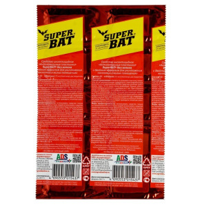 Пластины от комаров и мух "Super Bat", красные, 10 шт Пластины от комаров и мух "Super Bat", красные, 10 шт