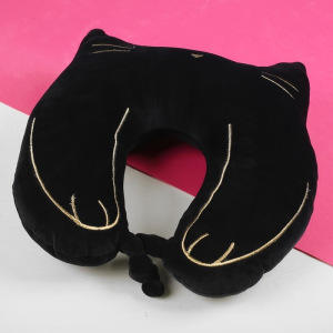 Подголовник «Кошечка», цвет чёрный Подголовник «Кошечка», цвет чёрный