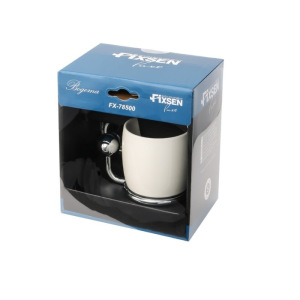 Подстаканник Fixsen FX-78506, одинарный, керамический, хром Подстаканник Fixsen FX-78506, одинарный, керамический, хром