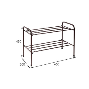 Подставка для обуви, 2 яруса, 65×30×45 см, цвет медный антик Подставка для обуви, 2 яруса, 65×30×45 см, цвет медный антик