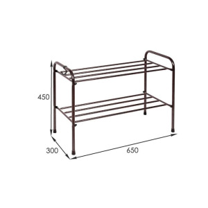 Подставка для обуви, 2 яруса, 65×30×45 см, цвет медный антик Подставка для обуви, 2 яруса, 65×30×45 см, цвет медный антик