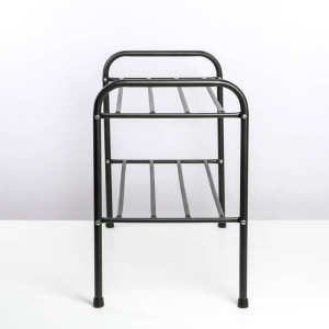 Подставка для обуви, 2 яруса, 65×32×48,5 см, цвет чёрный Подставка для обуви, 2 яруса, 65×32×48,5 см, цвет чёрный