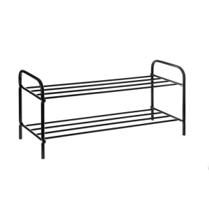 Подставка для обуви, 2 яруса, 87×30×45 см, цвет чёрный Подставка для обуви, 2 яруса, 87×30×45 см, цвет чёрный