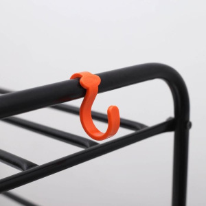 Подставка для обуви, 3 яруса, 65×30×48 см, цвет чёрный Подставка для обуви, 3 яруса, 65×30×48 см, цвет чёрный