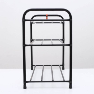 Подставка для обуви, 3 яруса, 65×30×48 см, цвет чёрный Подставка для обуви, 3 яруса, 65×30×48 см, цвет чёрный